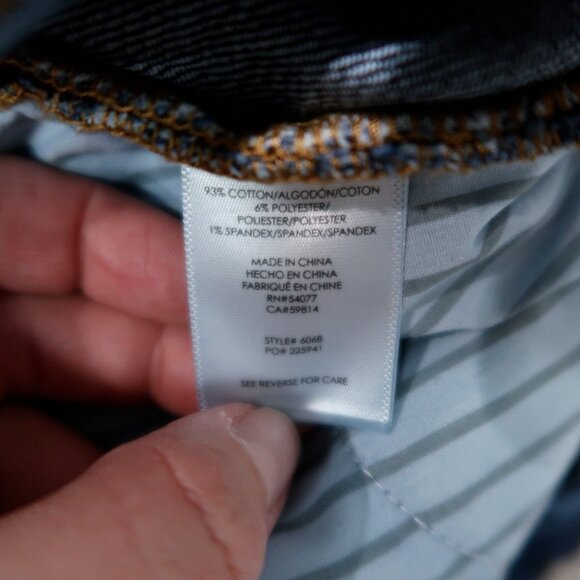 Cabi Jeans Womens 2 Blue Button Fly Straight Distressed Boho Chic Retro Preppy - Picture 11 of 16